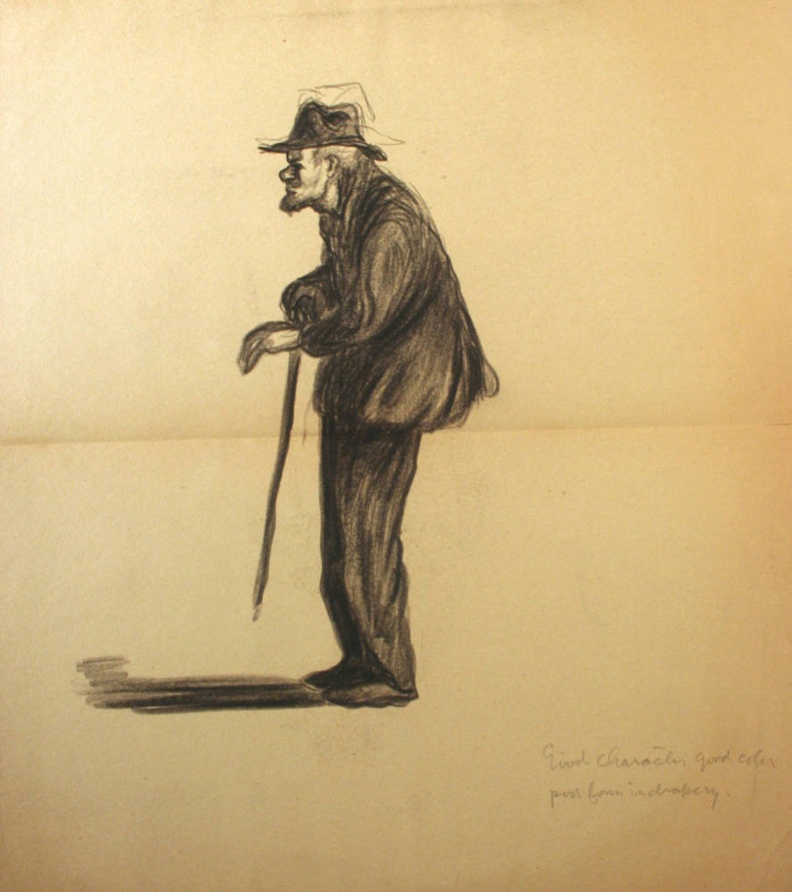 Old Man with Cane