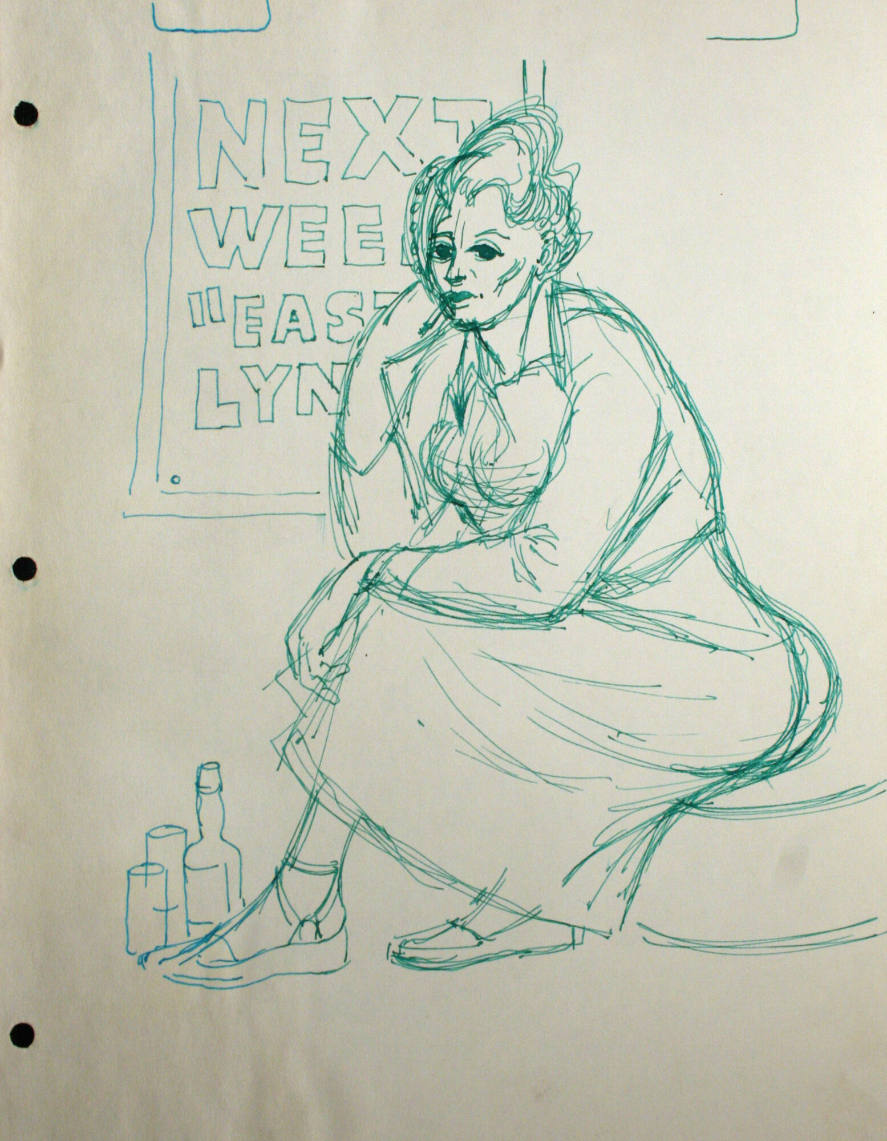 Seated woman with bottle