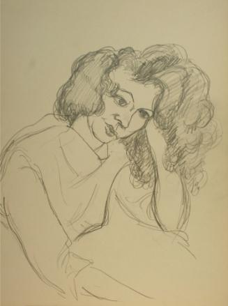 Woman with Left Hand in Hair