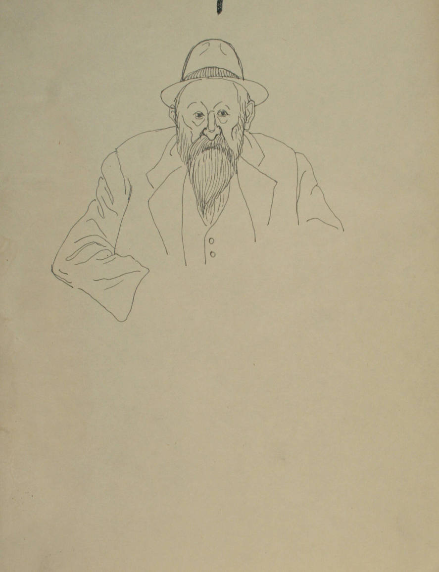 Bearded Man with Hat and Vest