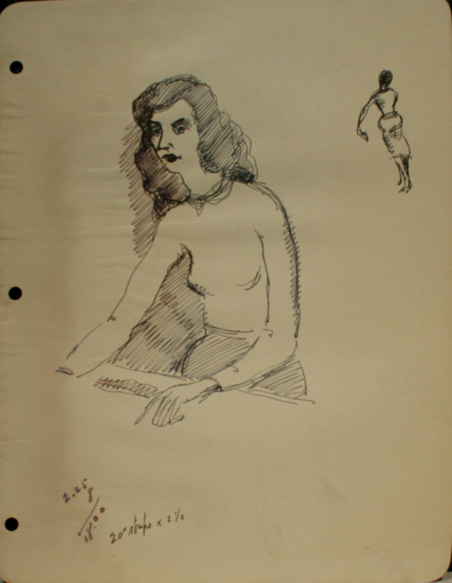 Woman standing and woman from rear