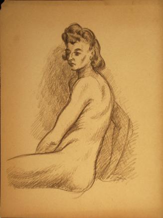 Nude woman sitting down, verso: nude woman sitting down