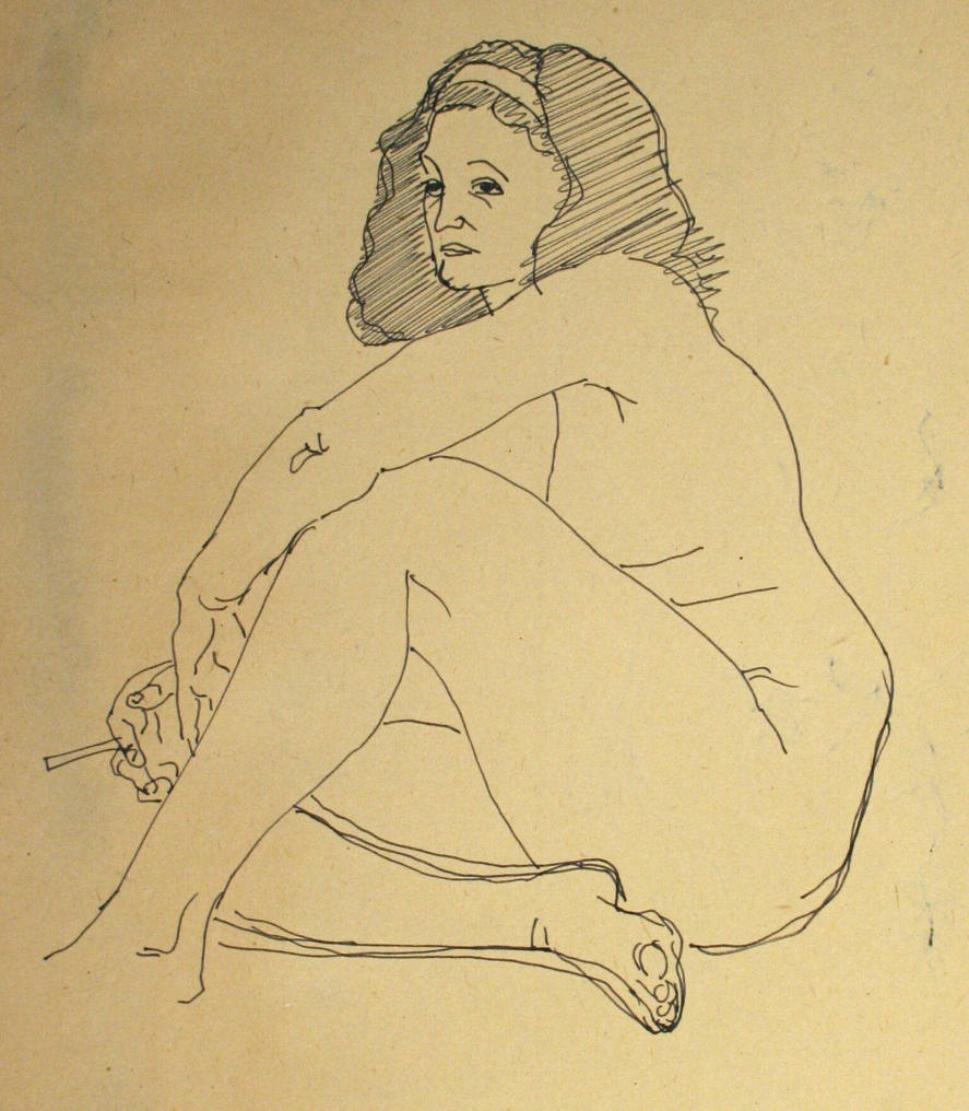 Seated nude woman, verso: nude woman standing