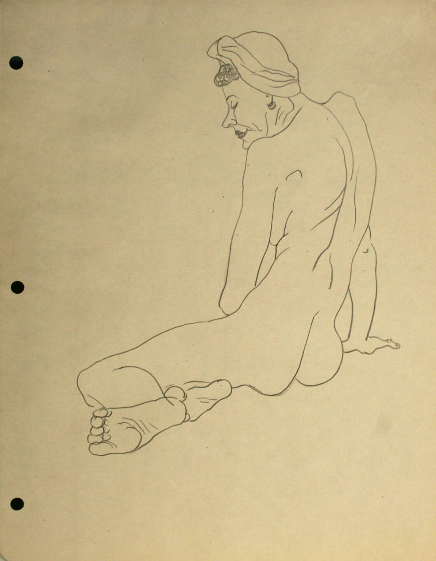 Seated nude woman