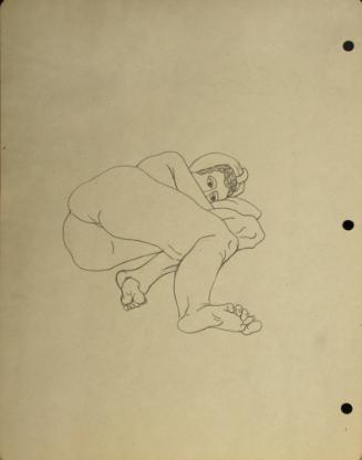 Nude woman lying down