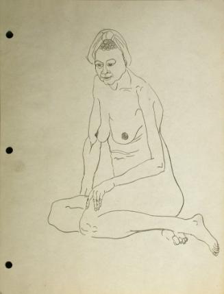 Seated nude woman