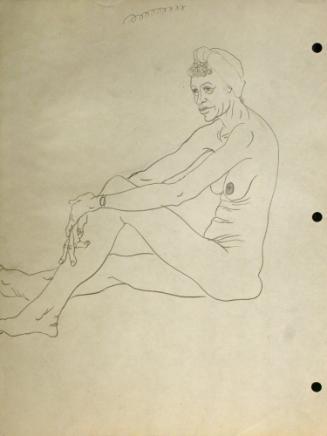 Seated nude woman