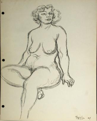 Seated nude woman