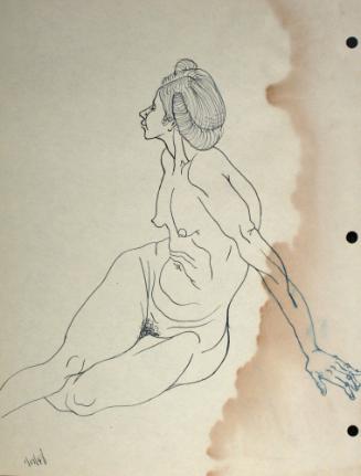 Seated nude woman