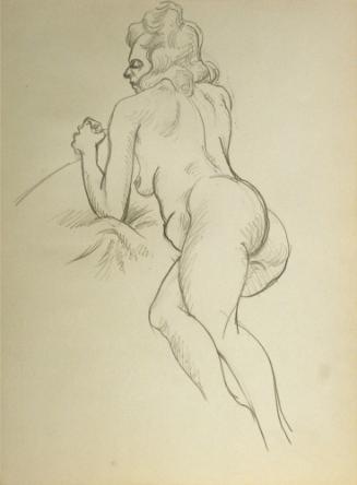 Nude woman lying down from the rear