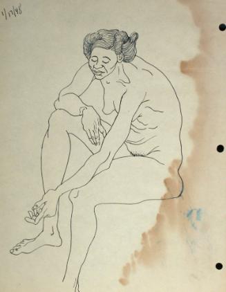 Seated nude woman