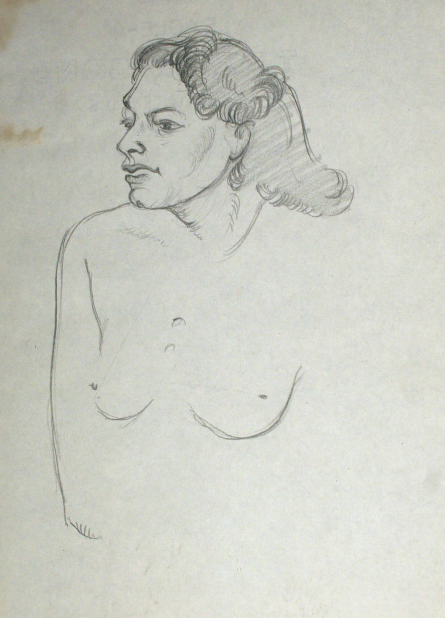 Nude woman from the waist up