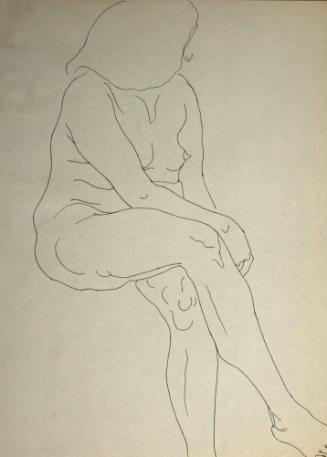 Seated nude woman