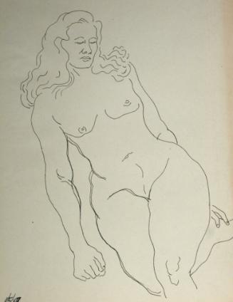 Seated nude woman