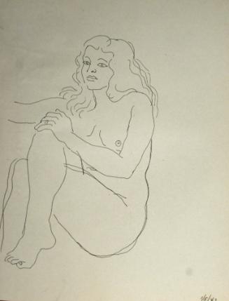 Seated nude woman