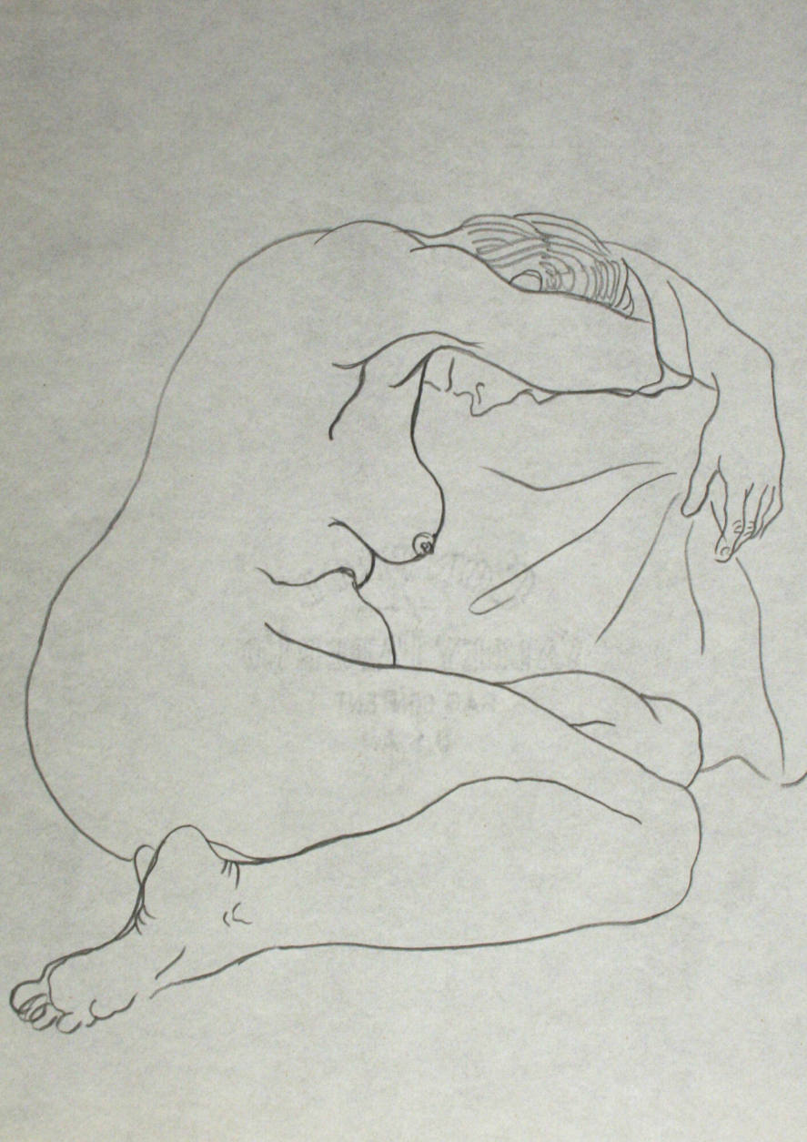 Seated nude woman