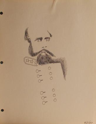 Sketch of Civil War Three Star General