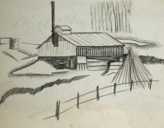 Barn with smokestack