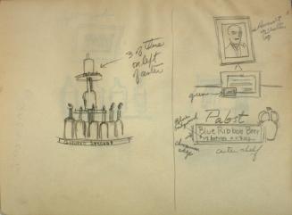 Bar room sketches; "Calvert Special," Pabst display