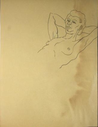 Nude woman from waist up