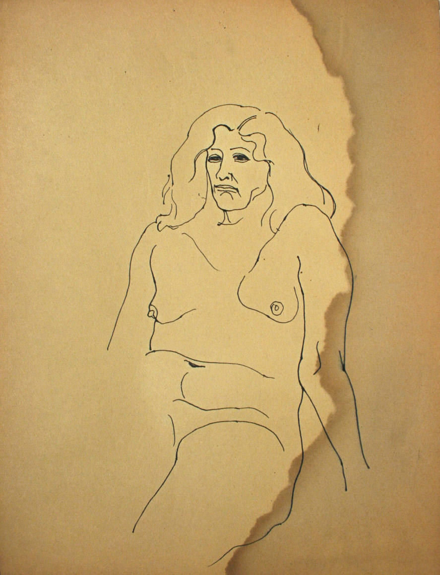 Nude woman from the front