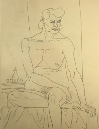 Seated nude woman