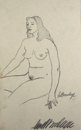 Seated nude woman