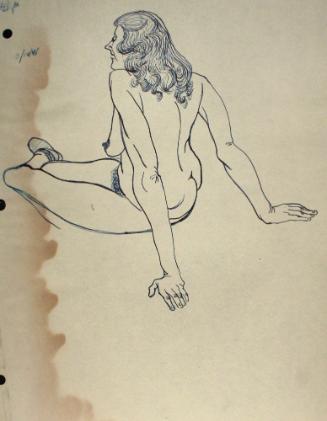 Seated nude woman