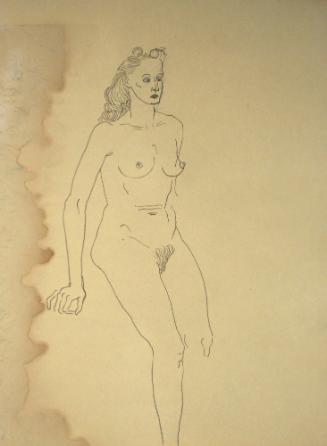 Nude woman standing