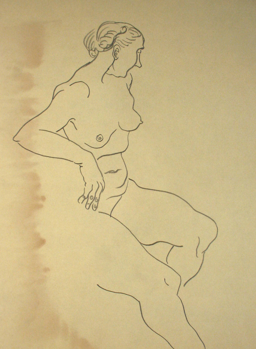 Seated nude woman