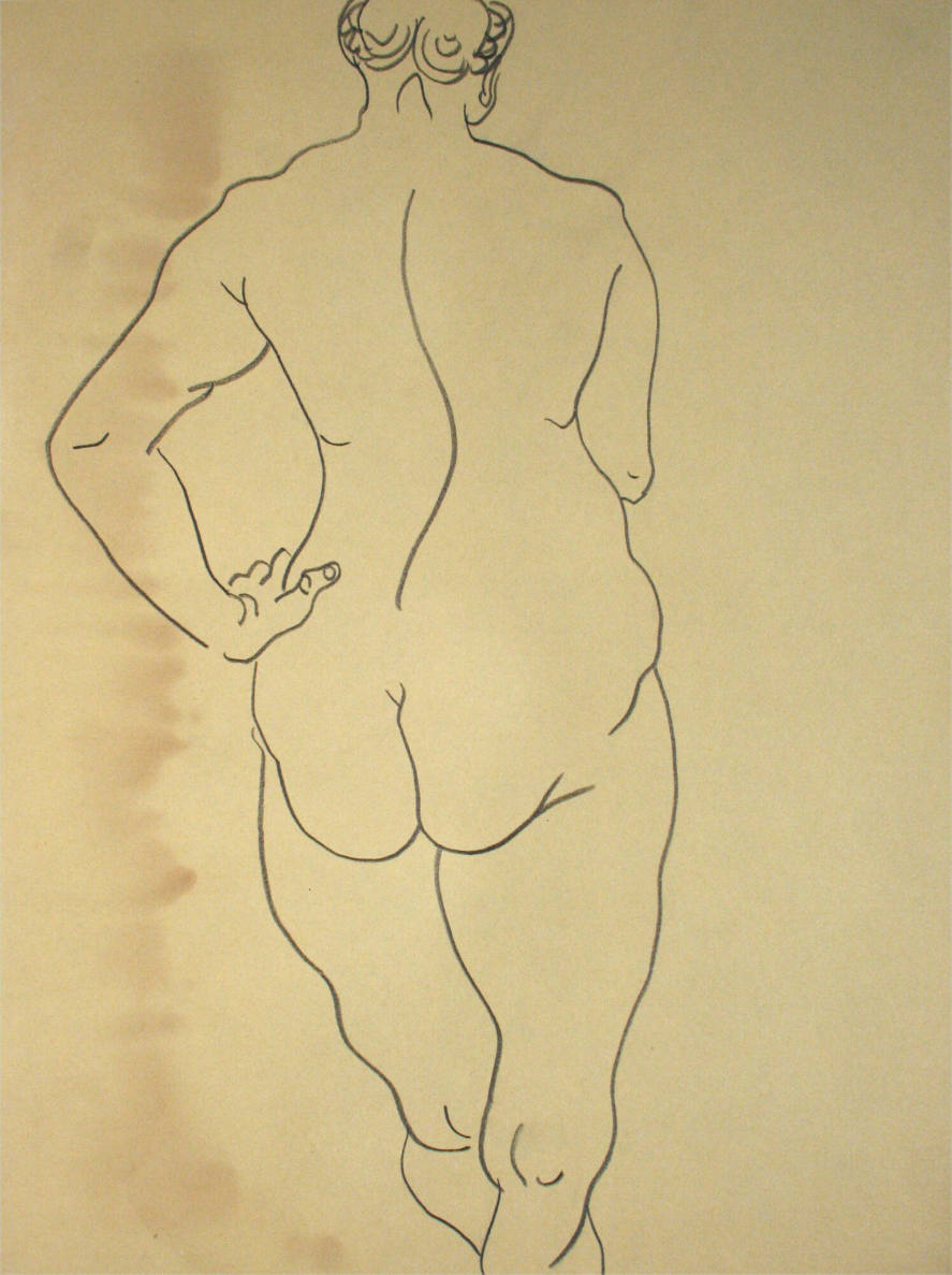 Nude woman from the rear