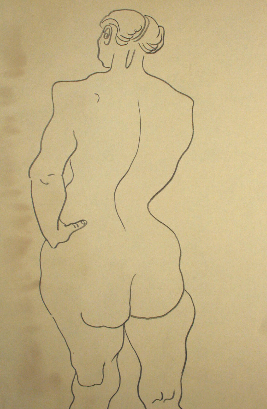 Nude woman from the rear