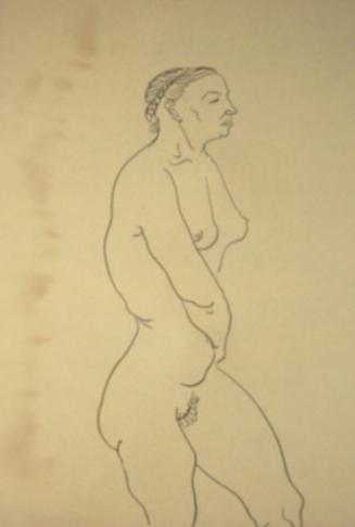 Nude woman standing