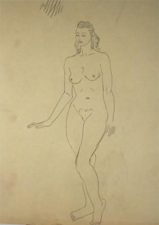 Nude woman standing