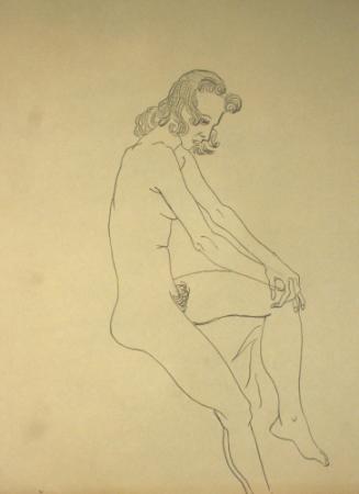 Seated nude woman