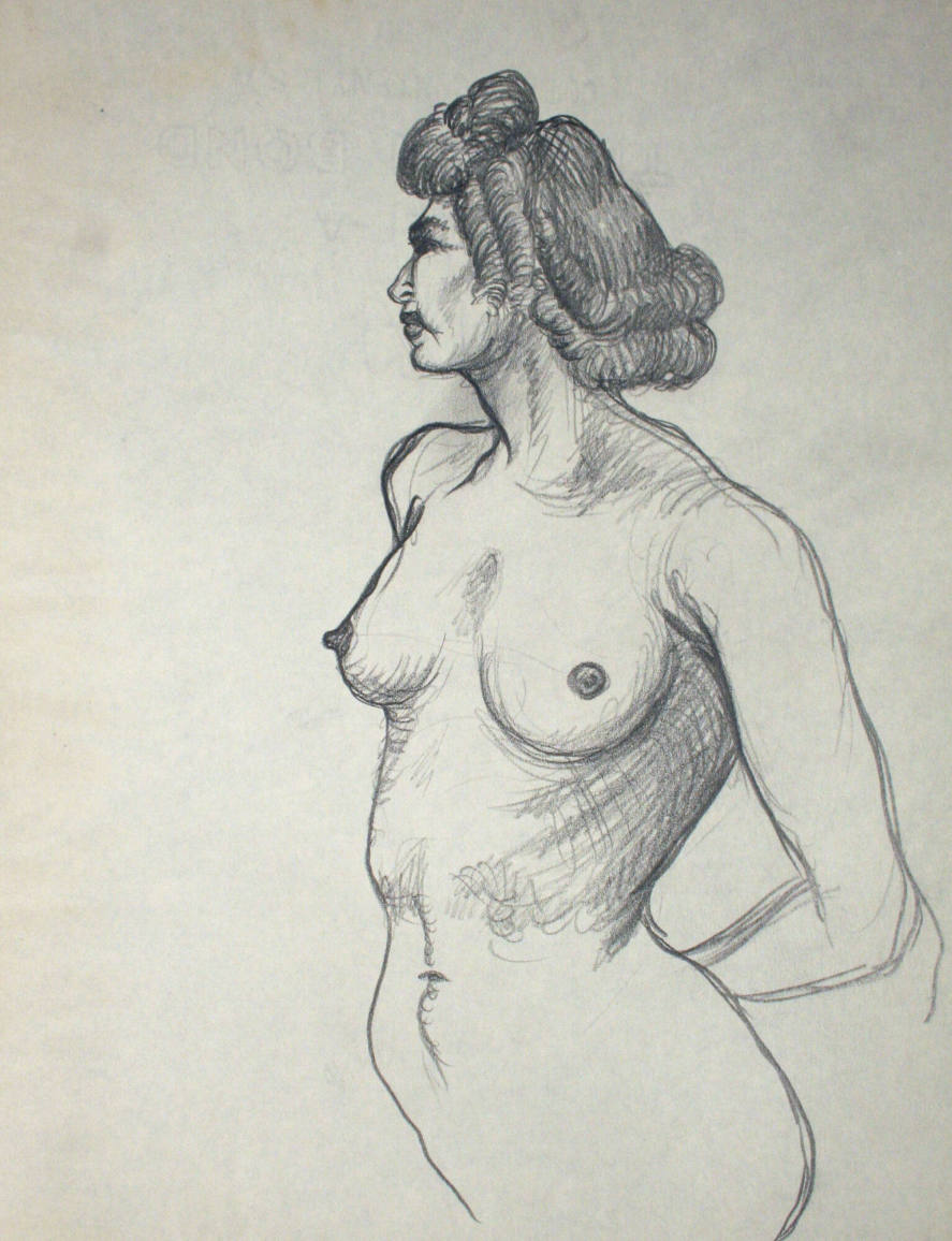 Nude woman from the waist up