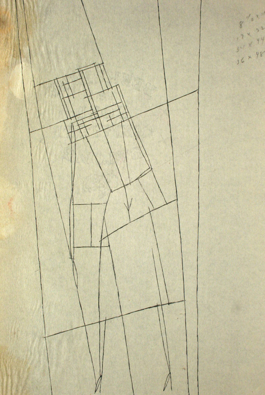 Rectangular drawing with dimensions