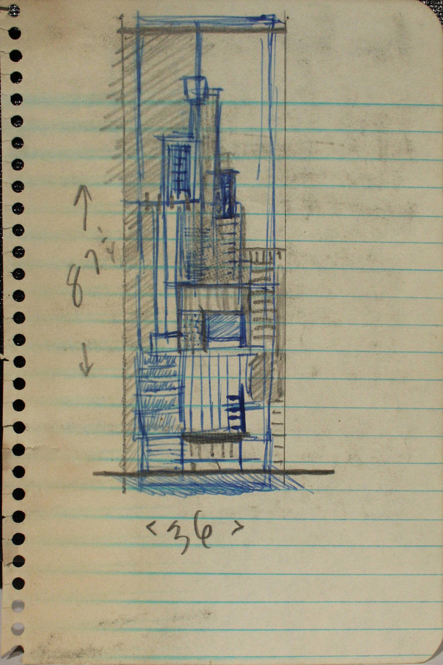 Rectangular drawing with dimensions