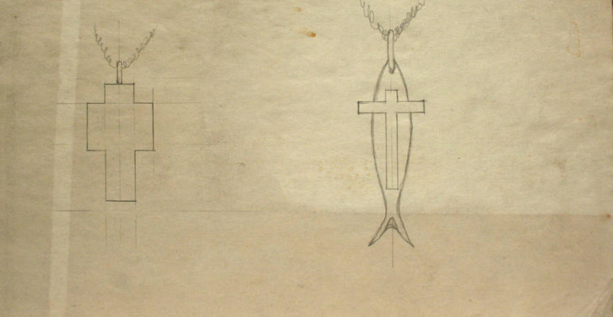2 crosses on chains