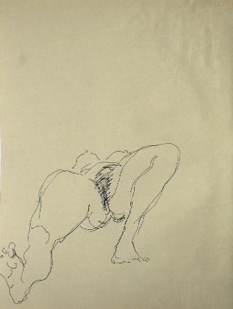 Nude woman lying down