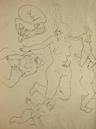 Graphic depictions of sexual contact, featuring six nude women