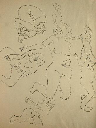 Graphic depictions of sexual contact, featuring six nude women