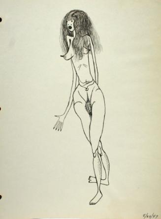 Nude woman standing