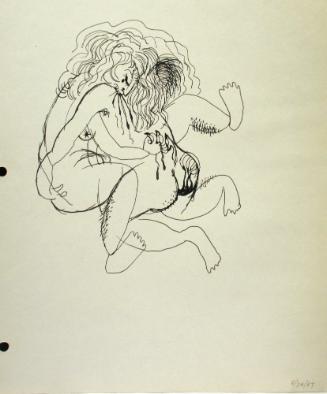 Graphic depictions of sexual contact, featuring a nude man and woman