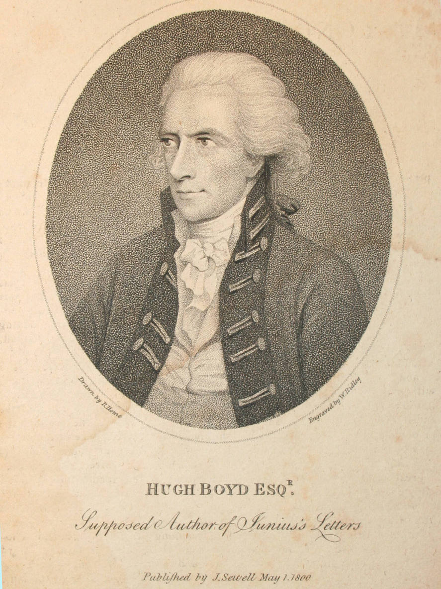 Hugh Boyd, Esq. Supposed author of Junius' Letters