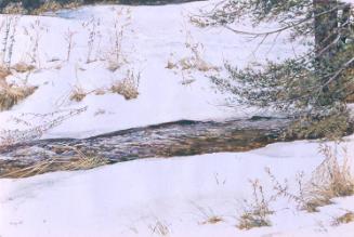 Untitled [Stream in Winter Landscape]