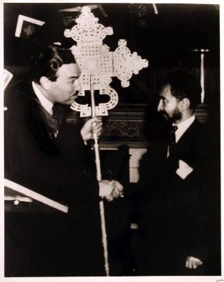 Ethiopian Emperor Presents Coptic Cross to Abyssinian Baptist Church in Harlem