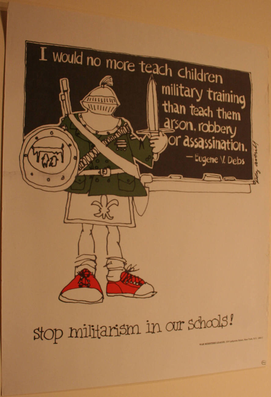 I would no more teach children military training than teach them arson, robbery or assassination