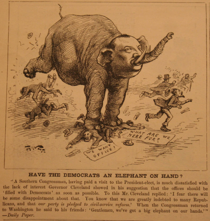 "Have The Democrats An Elephant" from Harper's Weekly, February 28, 1885