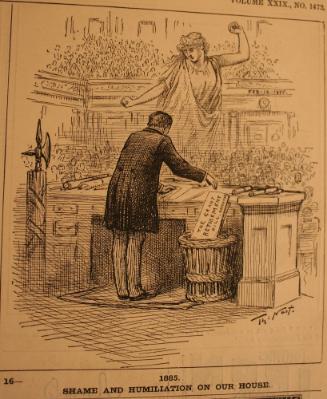 "1885 Shame And Humiliation In" from Harper's Weekly, March 7, 1885